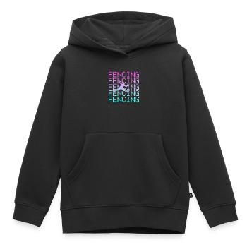Fechten - Kinder Premium Organic Hoodie - Schwarz - Vorne - AI Model Kid Male (0cm)