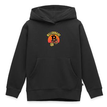 Bitcoin Hip-Hop Millionär BTC - Kinder Premium Organic Hoodie - Schwarz - Vorne - AI Model Kid Male (0cm)