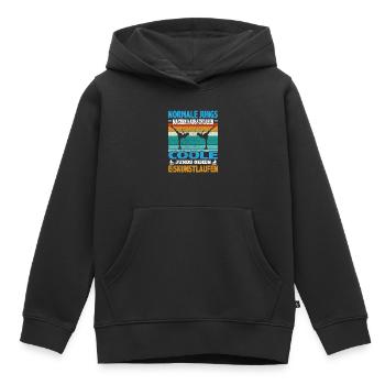 Normale Jungs machen Hausaufgaben coole machen - Kinder Premium Organic Hoodie - Schwarz - Vorne - AI Model Kid Male (0cm)
