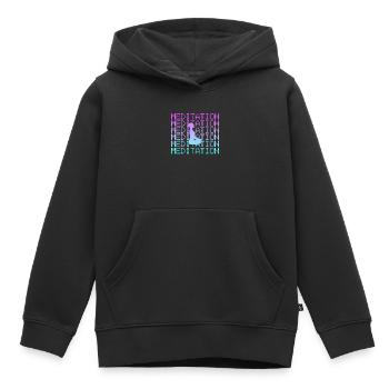 Méditation - Sweat Premium à capuche enfant bio - noir - Devant - AI Model Kid Male (0cm)