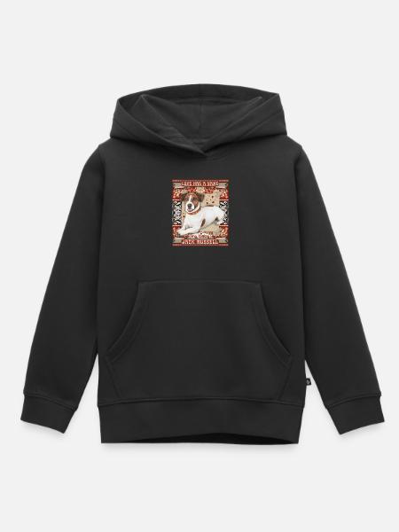 Jack-Russell-Terrier, Hund, Liebe-Love - Kinder Premium Organic Hoodie - Schwarz