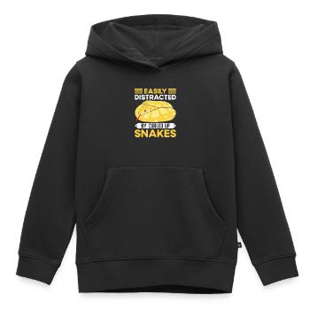 Banana Ball Python Spruch - Kinder Premium Organic Hoodie - Schwarz - Vorne - AI Model Kid Male (0cm)