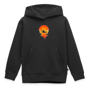 Kayak Kayaker Kayaker - Kids Premium Organic Hoodie - black - Front - AI Model Kid Male (0cm)