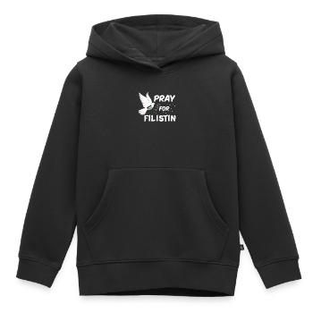 Palestine - Sweat Premium à capuche enfant bio - noir - Devant - AI Model Kid Male (0cm)