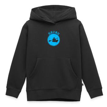 Kanu - Kinder Premium Organic Hoodie - Schwarz - Vorne - AI Model Kid Male (0cm)