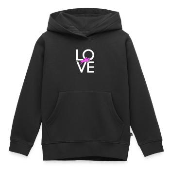 Équitation - Sweat Premium à capuche enfant bio - noir - Devant - AI Model Kid Male (0cm)