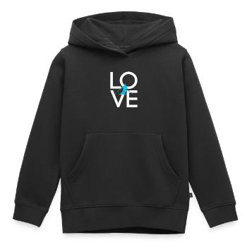 Ski - Sweat Premium à capuche enfant bio - noir - Devant - AI Model Kid Male (0cm)