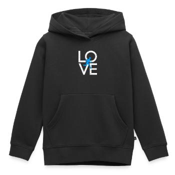 Faire du jogging - Sweat Premium à capuche enfant bio - noir - Devant - AI Model Kid Male (0cm)