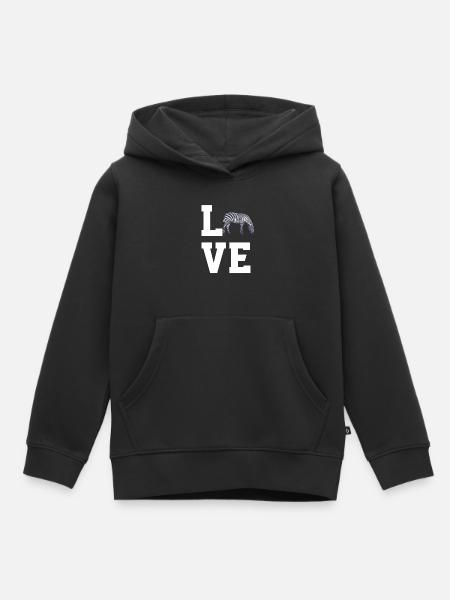 Chers zèbres - Sweat Premium à capuche enfant bio - noir