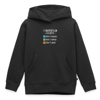 Paratriathlon-geheimnisse Ertrinken Nicht, Stürzen - Kinder Premium Organic Hoodie - Schwarz - Vorne - AI Model Kid Male (0cm)