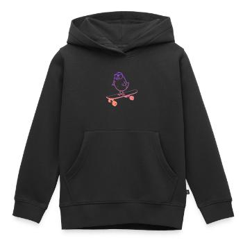 Skateboarding Tricks Skateboard Kücken Skater - Kinder Premium Organic Hoodie - Schwarz - Vorne - AI Model Kid Male (0cm)