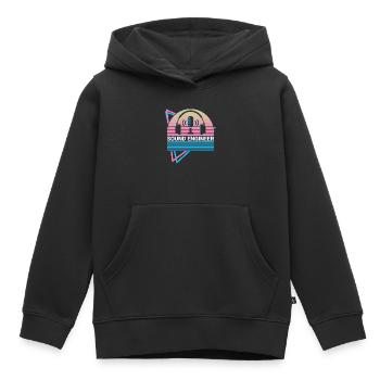 Ingénieur du son Ingénierie du son rétro - Sweat Premium à capuche enfant bio - noir - Devant - AI Model Kid Male (0cm)