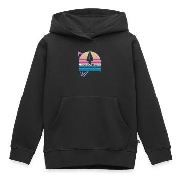 Pfeilspitze Jäger Retro - Kinder Premium Organic Hoodie - Schwarz - Vorne - AI Model Kid Male (0cm)