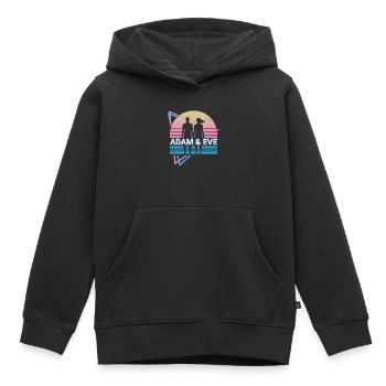 Adam and Eve Christianity Retro - Kids Premium Organic Hoodie - black - Front - AI Model Kid Male (0cm)