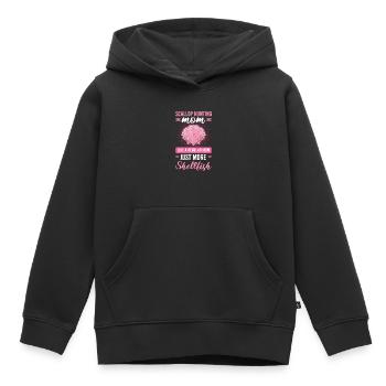 Maman chasseuse de pétoncles comme une maman ordinaire juste plus - Sweat Premium à capuche enfant bio - noir - Devant - AI Model Kid Male (0cm)