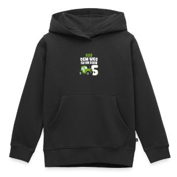 Aus Dem Weg Ich Bin Schon 5 Traktor Geburtstag Kin - Kinder Premium Organic Hoodie - Schwarz - Vorne - AI Model Kid Male (0cm)