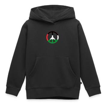 Palestine - Sweat Premium à capuche enfant bio - noir - Devant - AI Model Kid Male (0cm)