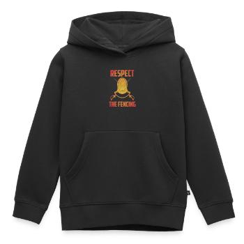 Funny Respect The Fencing Fencer Player Combat - Kids Premium Organic Hoodie - black - Front - AI Model Kid Male (0cm)