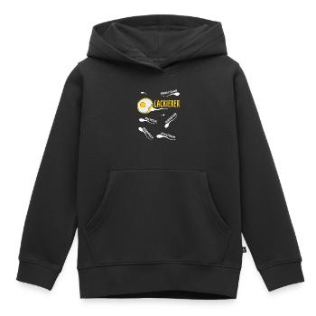 LACKIERER - Kinder Premium Organic Hoodie - Schwarz - Vorne - AI Model Kid Male (0cm)