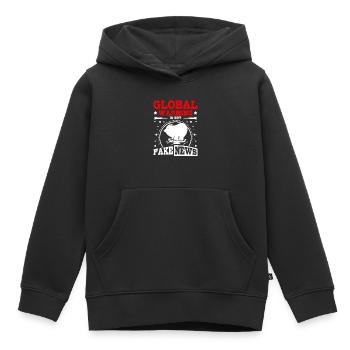 Global warming is not fake newas - Kinder Premium Organic Hoodie - Schwarz - Vorne - AI Model Kid Male (0cm)