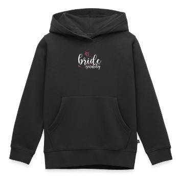 Bachelorette Party Bridesmaid Bride Security - Kids Premium Organic Hoodie - black - Front - AI Model Kid Male (0cm)