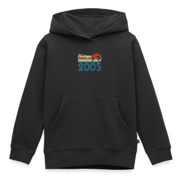 Vintage 2005 Vintage Geburtstag Retro Vintage - Kinder Premium Organic Hoodie - Schwarz - Vorne - AI Model Kid Male (0cm)