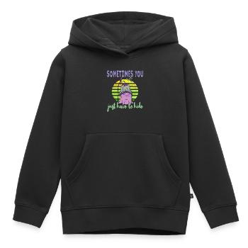 Depressionen Depression Frosch - Kinder Premium Organic Hoodie - Schwarz - Vorne - AI Model Kid Male (0cm)