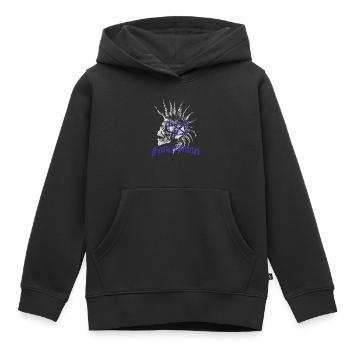 Skull Punk Spikes Inschrift Red Punk Anarchy Ni - Kinder Premium Organic Hoodie - Schwarz - Vorne - AI Model Kid Male (0cm)