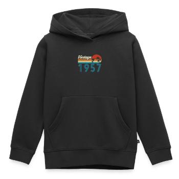 Vintage 1957 Vintage Geburtstag Retro Vintage - Kinder Premium Organic Hoodie - Schwarz - Vorne - AI Model Kid Male (0cm)