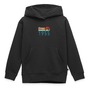 Vintage 1955 Vintage Geburtstag Retro Vintage - Kinder Premium Organic Hoodie - Schwarz - Vorne - AI Model Kid Male (0cm)