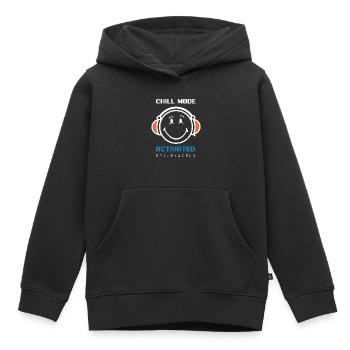 SmileyWorld Chillmodus Aktiviert - Kinder Premium Organic Hoodie - Schwarz - Vorne - AI Model Kid Male (0cm)