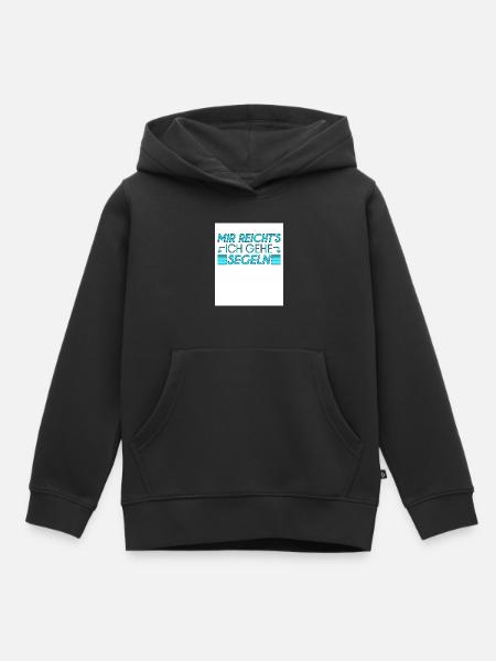 Segeln Spruch - Kinder Premium Organic Hoodie - Schwarz