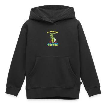 Turtles Sea turtles Land turtles - Kids Premium Organic Hoodie - black - Front - AI Model Kid Male (0cm)