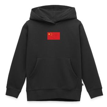 Drapeau de la Chine - Sweat Premium à capuche enfant bio - noir - Devant - AI Model Kid Male (0cm)