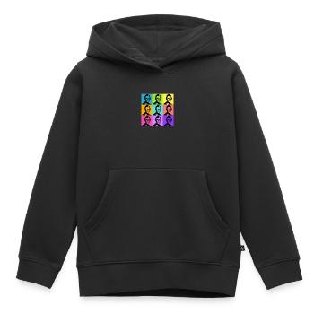 King Charles Colours - Kinder Premium Organic Hoodie - Schwarz - Vorne - AI Model Kid Male (0cm)