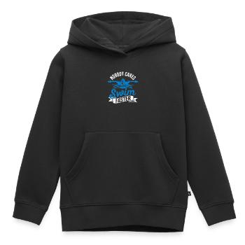 Nobody Cares Swim Faster Funny Swimming Team - Kids Premium Organic Hoodie - black - Front - AI Model Kid Male (0cm)