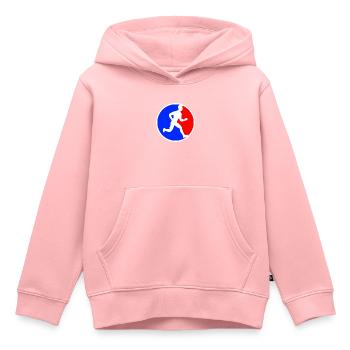 Jogging Logo - Sweat Premium à capuche enfant bio - rose - Devant - AI Model Kid Female (0cm)