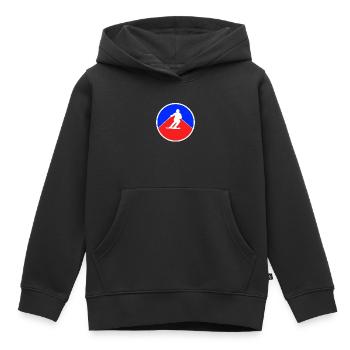 Ski Logo - Kinder Premium Organic Hoodie - Schwarz - Vorne - AI Model Kid Male (0cm)