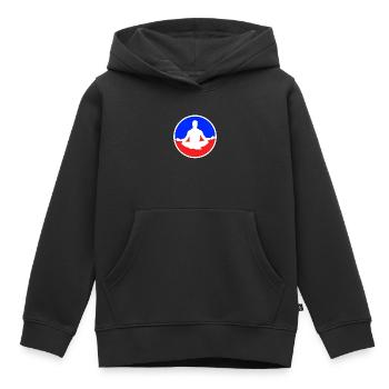 Meditation Logo - Kids Premium Organic Hoodie - black - Front - AI Model Kid Male (0cm)