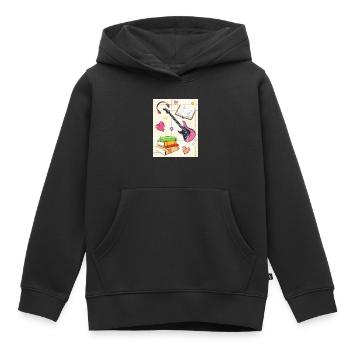 Downtown Girl Aesthetic Pattern Coquette Aesthetic - Kids Premium Organic Hoodie - black - Front - AI Model Kid Male (0cm)