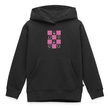 Downtown Girl Aesthetic Danish Pastel Coquette - Kinder Premium Organic Hoodie - Schwarz - Vorne - AI Model Kid Male (0cm)