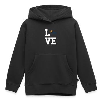 Amateurs de chargeuses sur pneus - Sweat Premium à capuche enfant bio - noir - Devant - AI Model Kid Male (0cm)