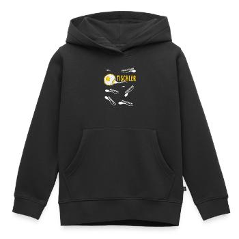 TISCHLER - Kinder Premium Organic Hoodie - Schwarz - Vorne - AI Model Kid Male (0cm)