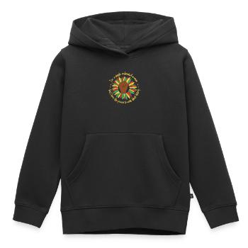 Ich Bin Eine Alleinstehende Melanisierte Frau, - Kinder Premium Organic Hoodie - Schwarz - Vorne - AI Model Kid Male (0cm)