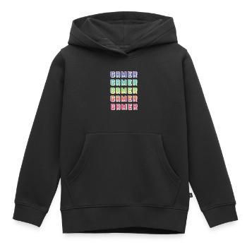 GAMER GAMER GAMER - Kinder Premium Organic Hoodie - Schwarz - Vorne - AI Model Kid Male (0cm)