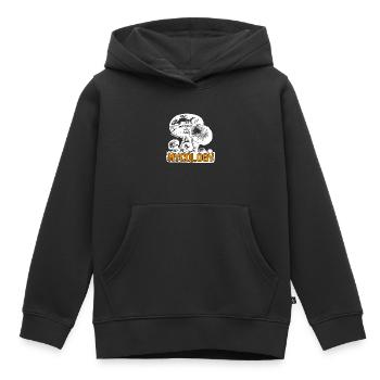 Mycology Retro Fungus Mycology Lover T-Shirt - Sweat Premium à capuche enfant bio - noir - Devant - AI Model Kid Male (0cm)