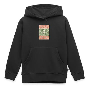 Art Nouveau, Arts & Crafts, Esthétique, Vintage-1900 - Sweat Premium à capuche enfant bio - noir - Devant - AI Model Kid Male (0cm)