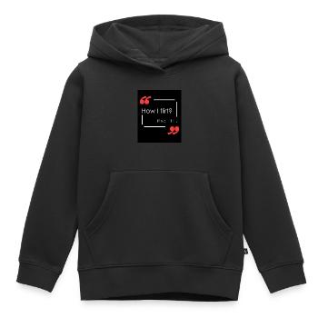 Comment puis-je flirter? - Sweat Premium à capuche enfant bio - noir - Devant - AI Model Kid Male (0cm)