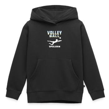 VOLLEYBALL SPIELERIN - Kinder Premium Organic Hoodie - Schwarz - Vorne - AI Model Kid Male (0cm)