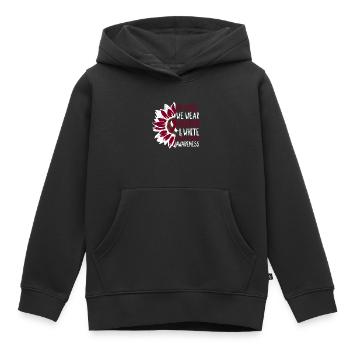 Kehlkopfkrebs Awareness Sonnenblume - Kinder Premium Organic Hoodie - Schwarz - Vorne - AI Model Kid Male (0cm)
